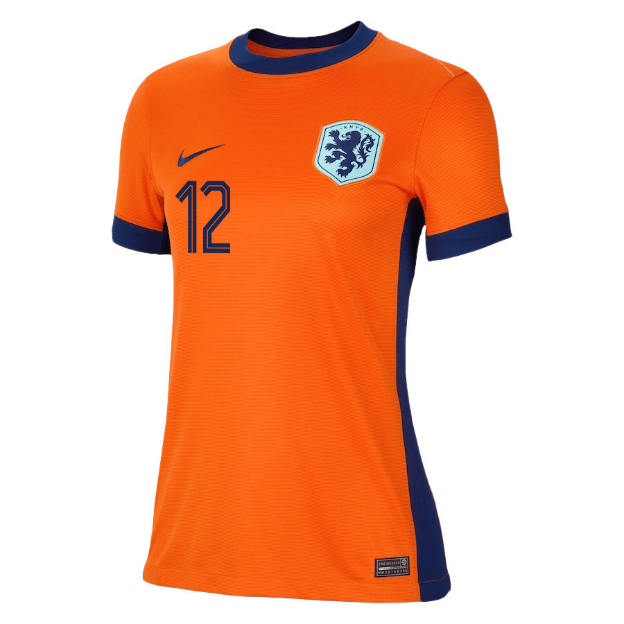 Quilindschy Hartman 12 Netherlands National Team 2024/25 Home WOMEN Jersey - Orange
