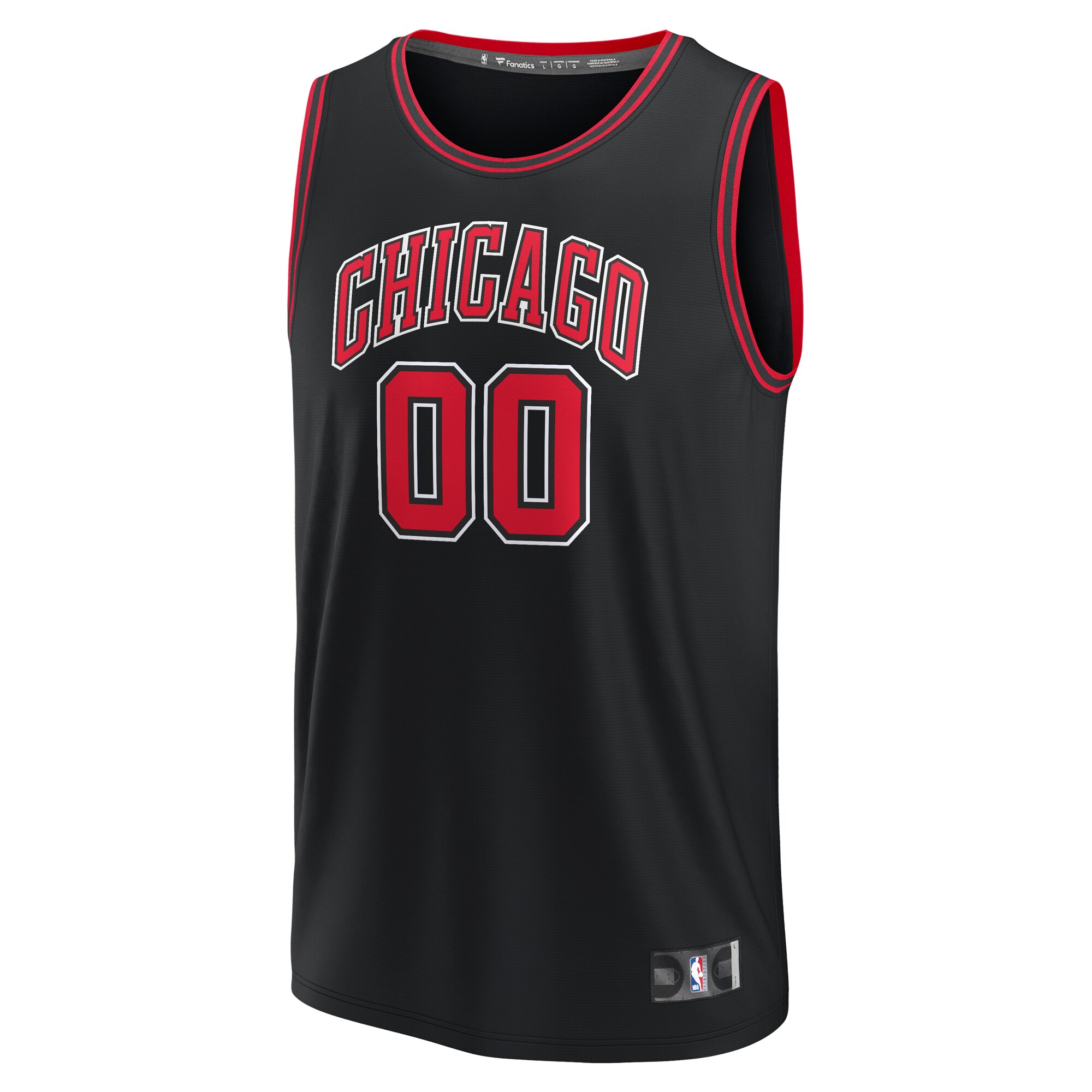 Chicago Bulls Fanatics Youth Fast Break Replica Custom Jersey - Statement Edition - Black