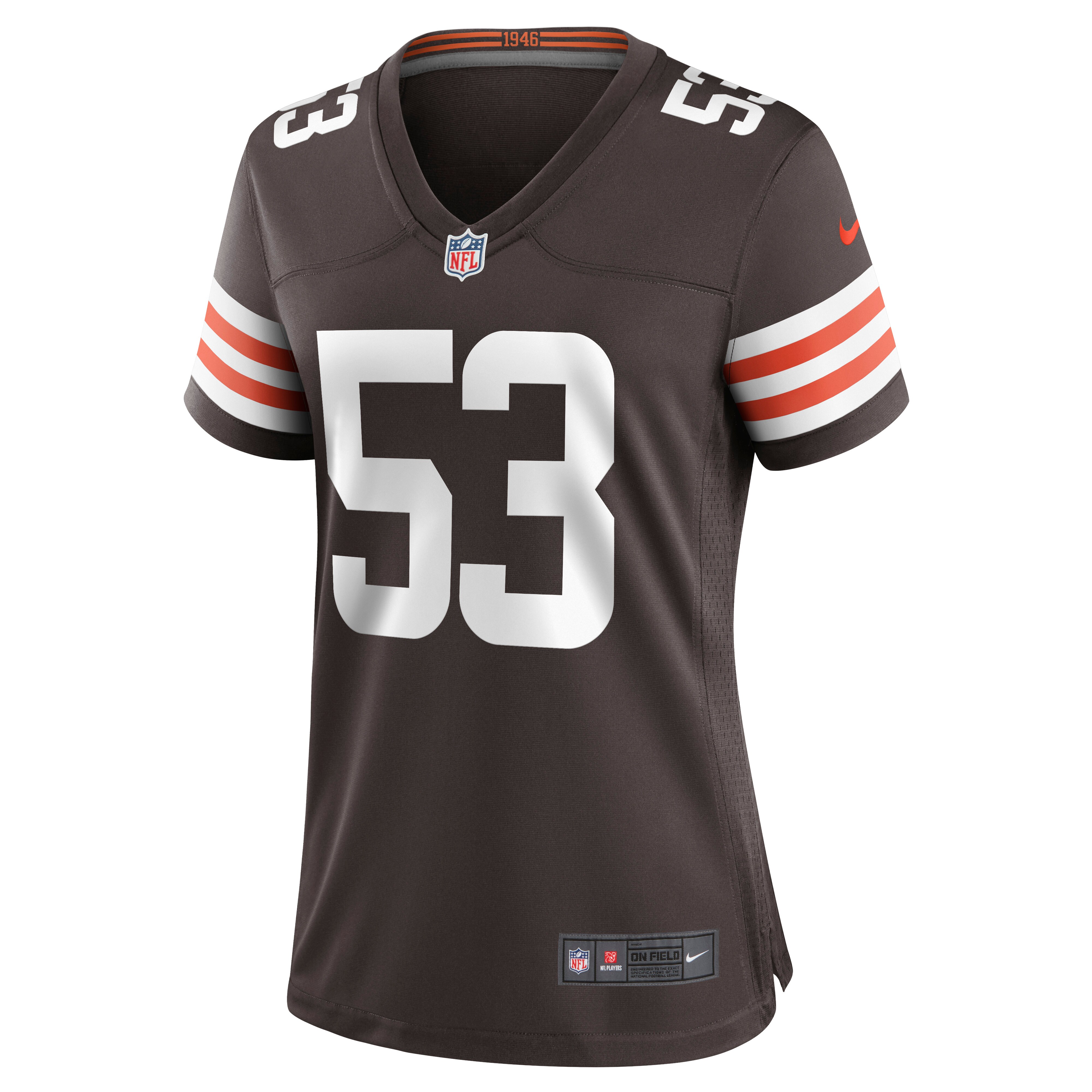 Nick Harris Cleveland Browns  Women's Game Jersey - Brown