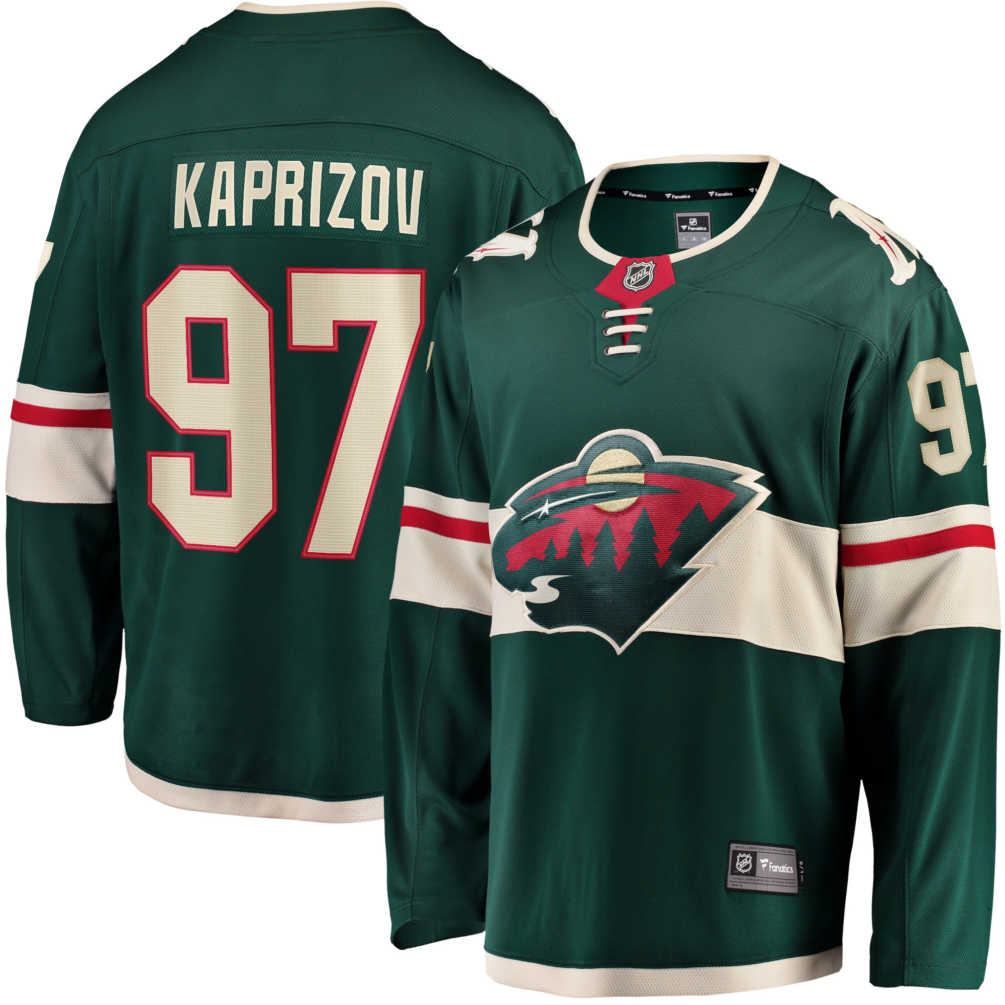 Kirill Kaprizov Minnesota Wild Fanatics Home Breakaway Replica Jersey - Green