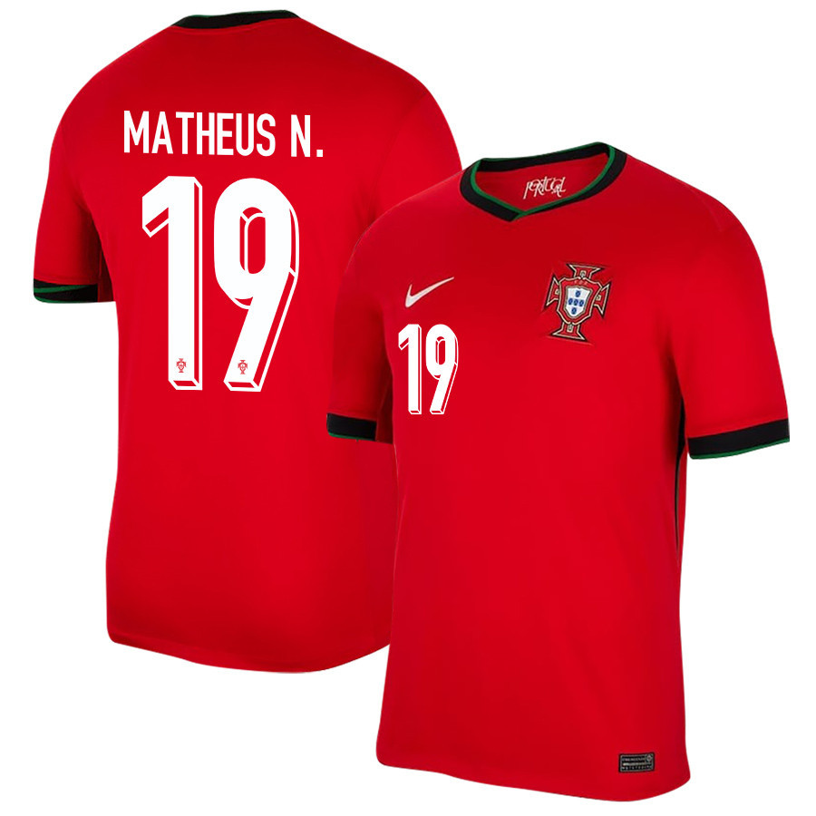 Matheus Nunes 19 Portugal National Team 2024/25 Home Men Jersey - Red