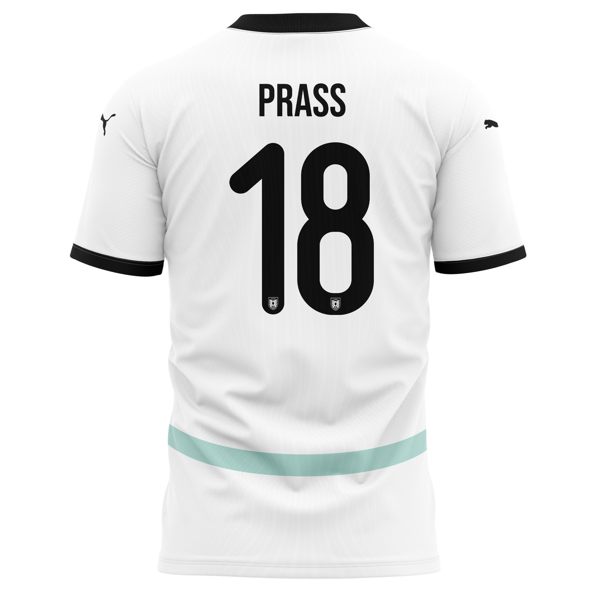 Alexander Prass 18 Austria National Team 2024/25 Away Kits AOP T-shirt - White