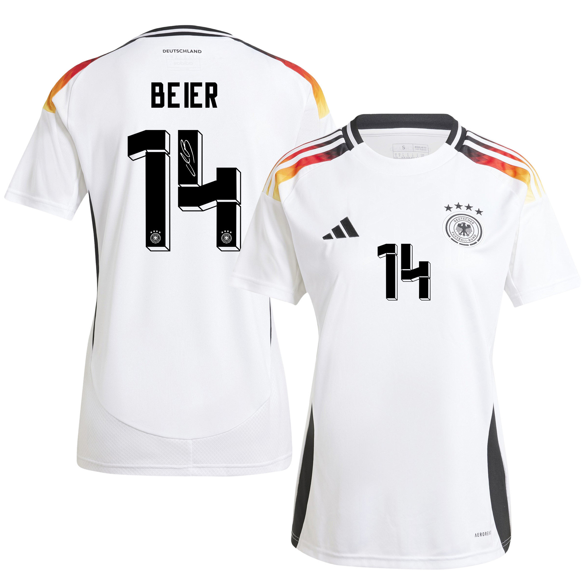 Maximilian Beier 14 Signed Germany National Team 2024/25 Home Jersey Autographed - Women