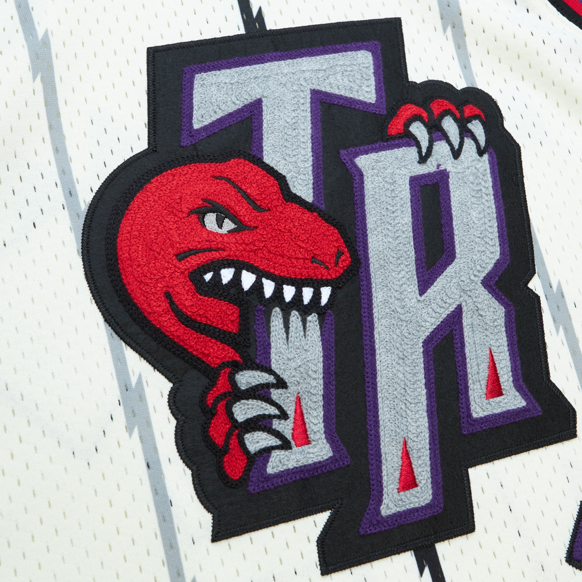 Vince Carter Toronto Raptors Mitchell & Ness Chainstitch Swingman Jersey - Cream