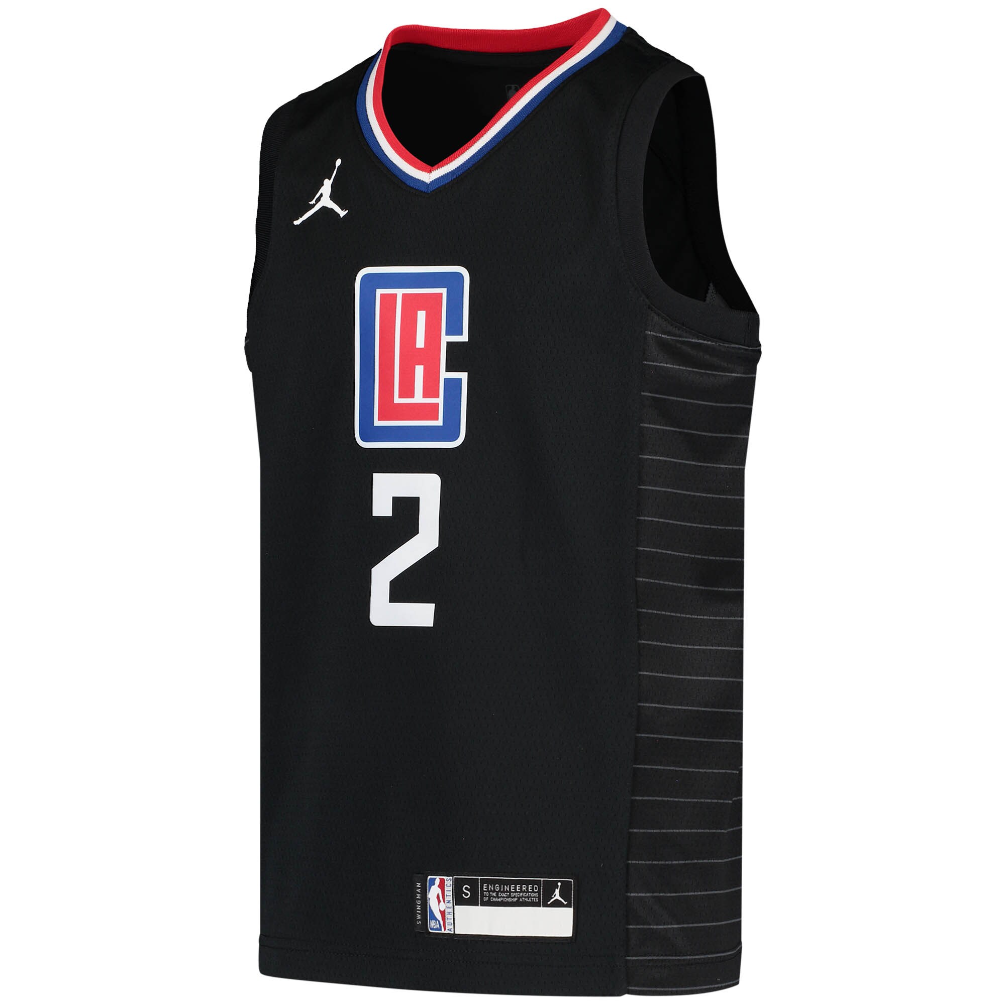 Kawhi Leonard LA Clippers Jordan Brand Youth 2020\/21 Swingman Player Jersey - Black - Statement Edition