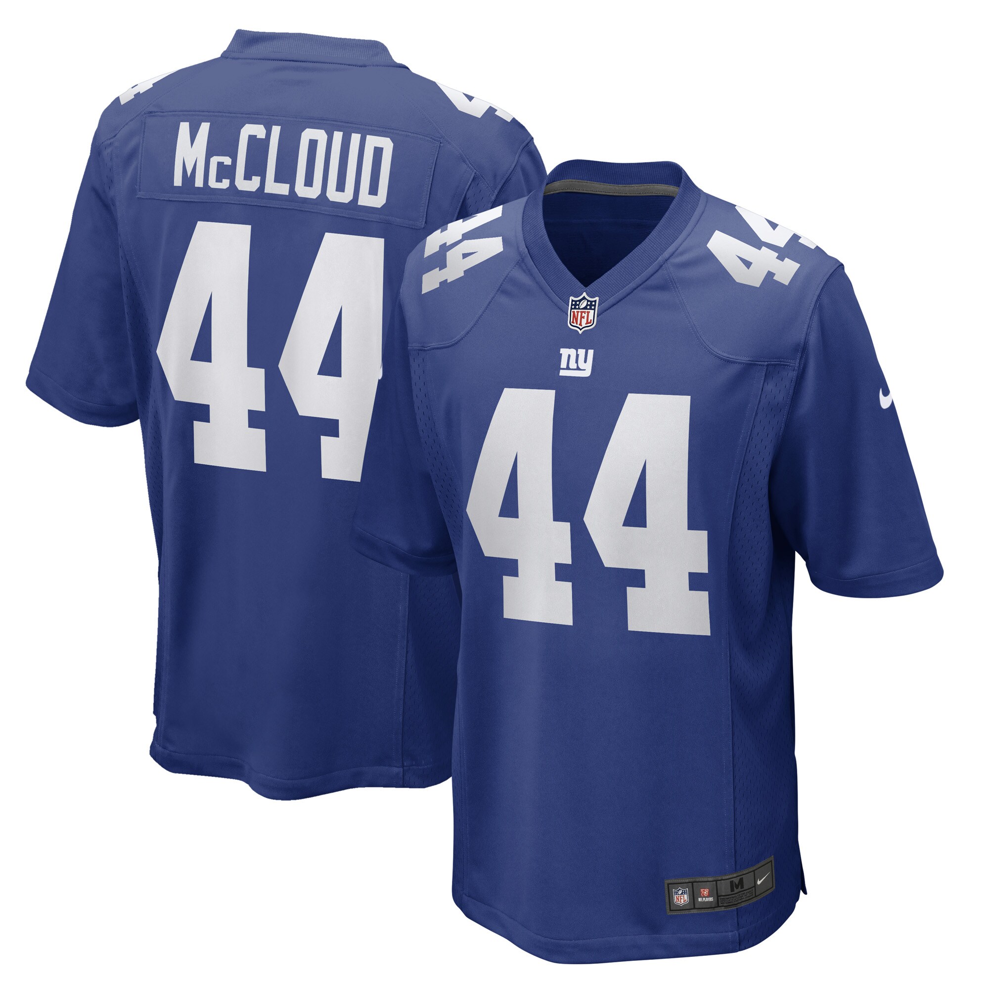 Nick McCloud New York Giants  Game Player Jersey - Royal