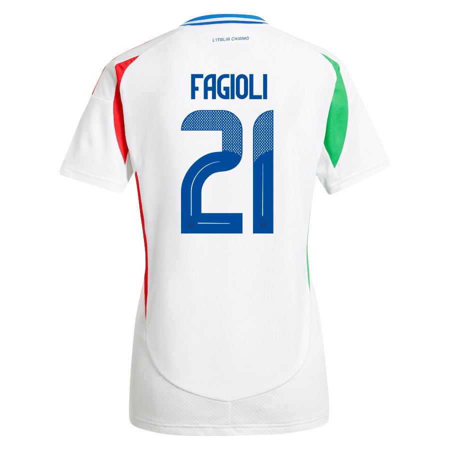 Nicolo Fagioli 21 Italy National Team 2024/25 Away Women Jersey - White