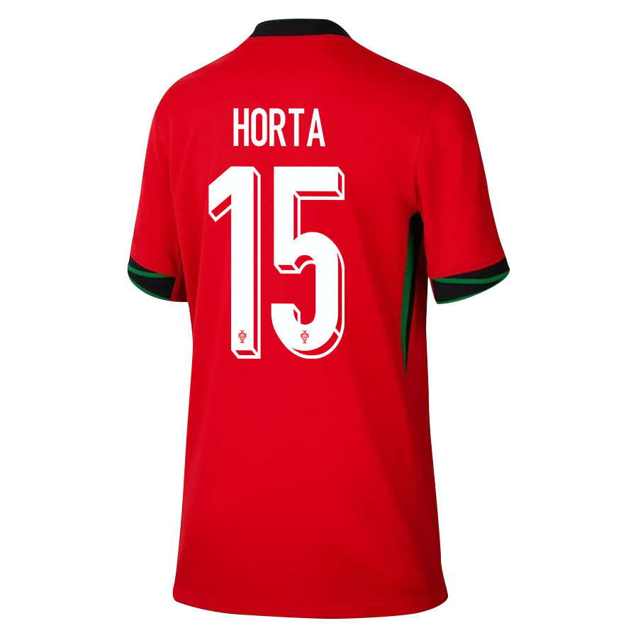 Ricardo Horta 15 Portugal National Team 2024/25 Home YOUTH Jersey - Red