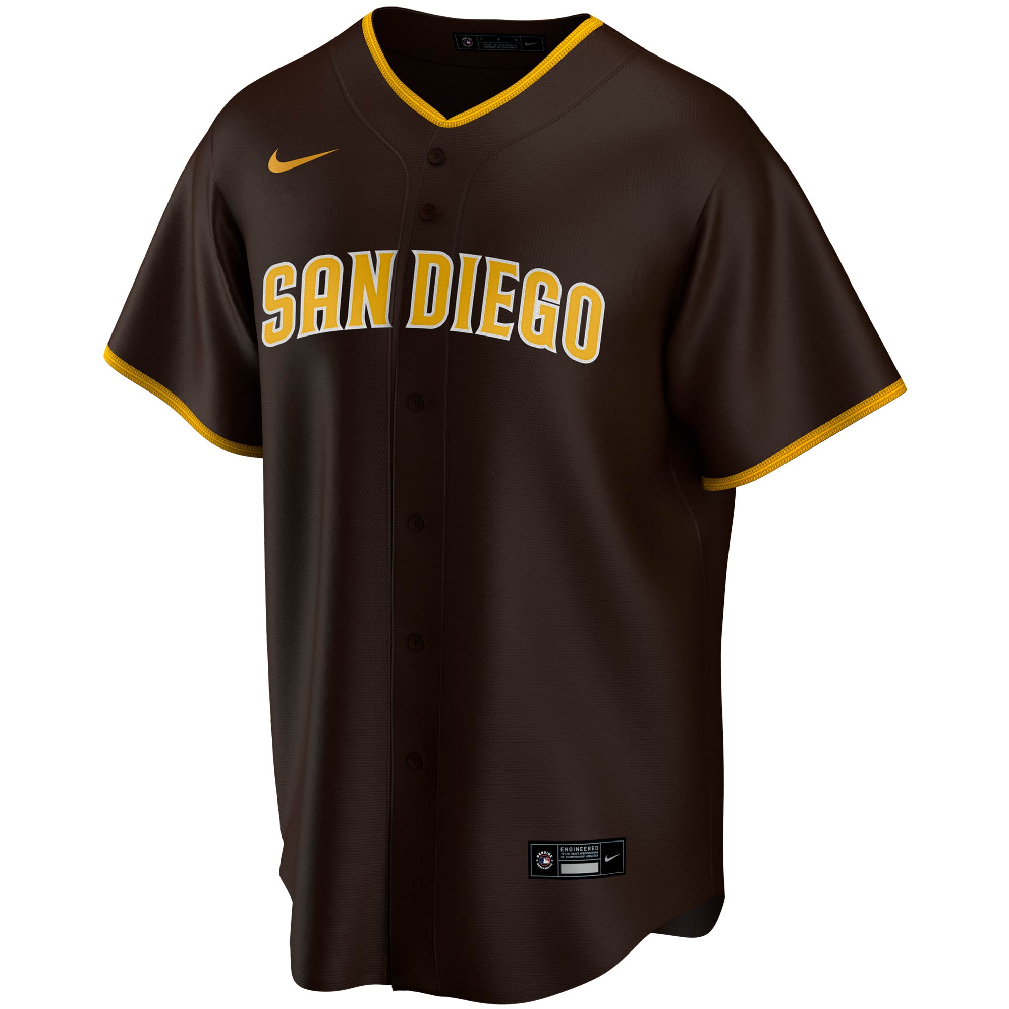 Manny Machado San Diego Padres  Alternate Replica Player Jersey - Brown