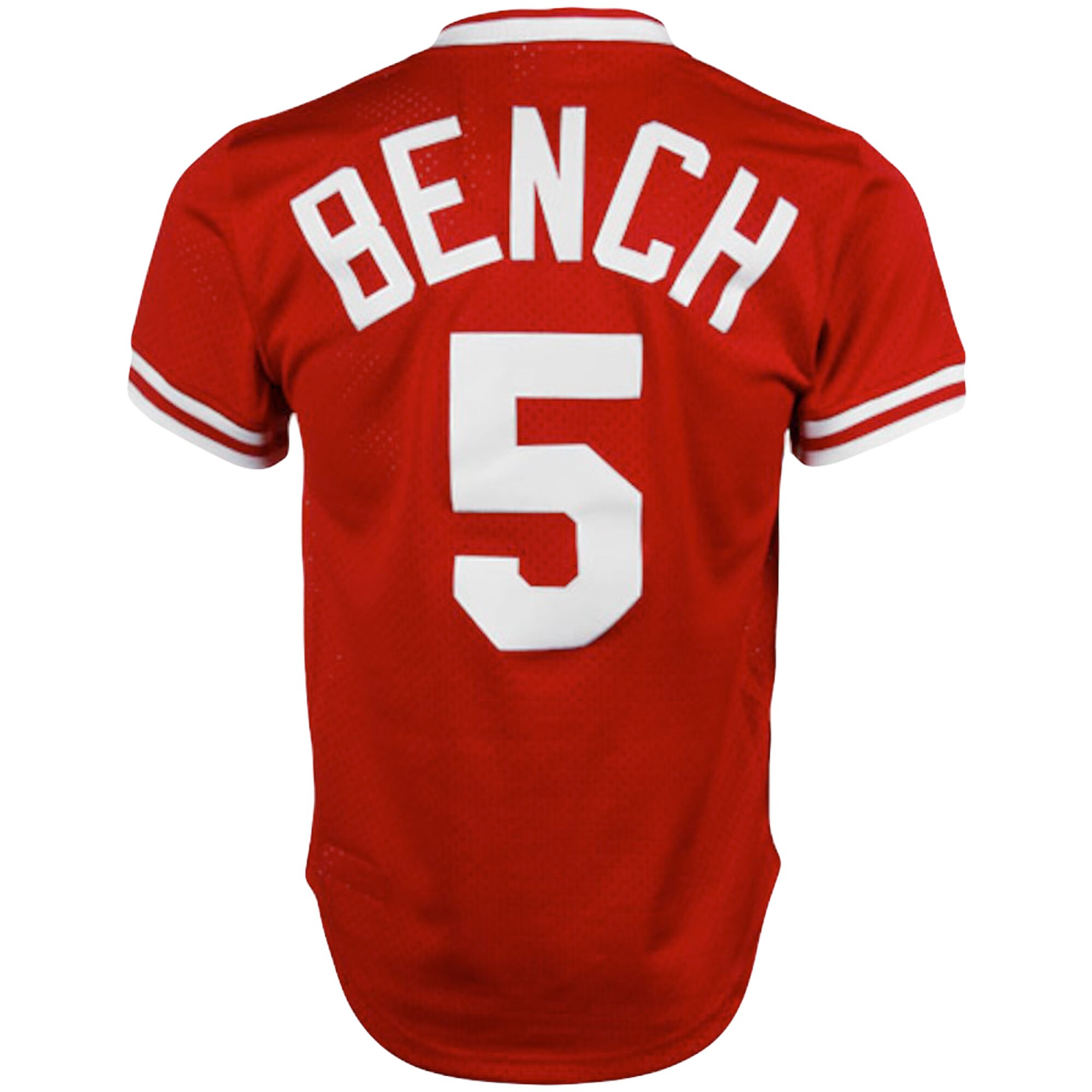 Johnny Bench Cincinnati Reds Mitchell & Ness Cooperstown Collection Big & Tall Mesh Batting Practice Jersey - Red