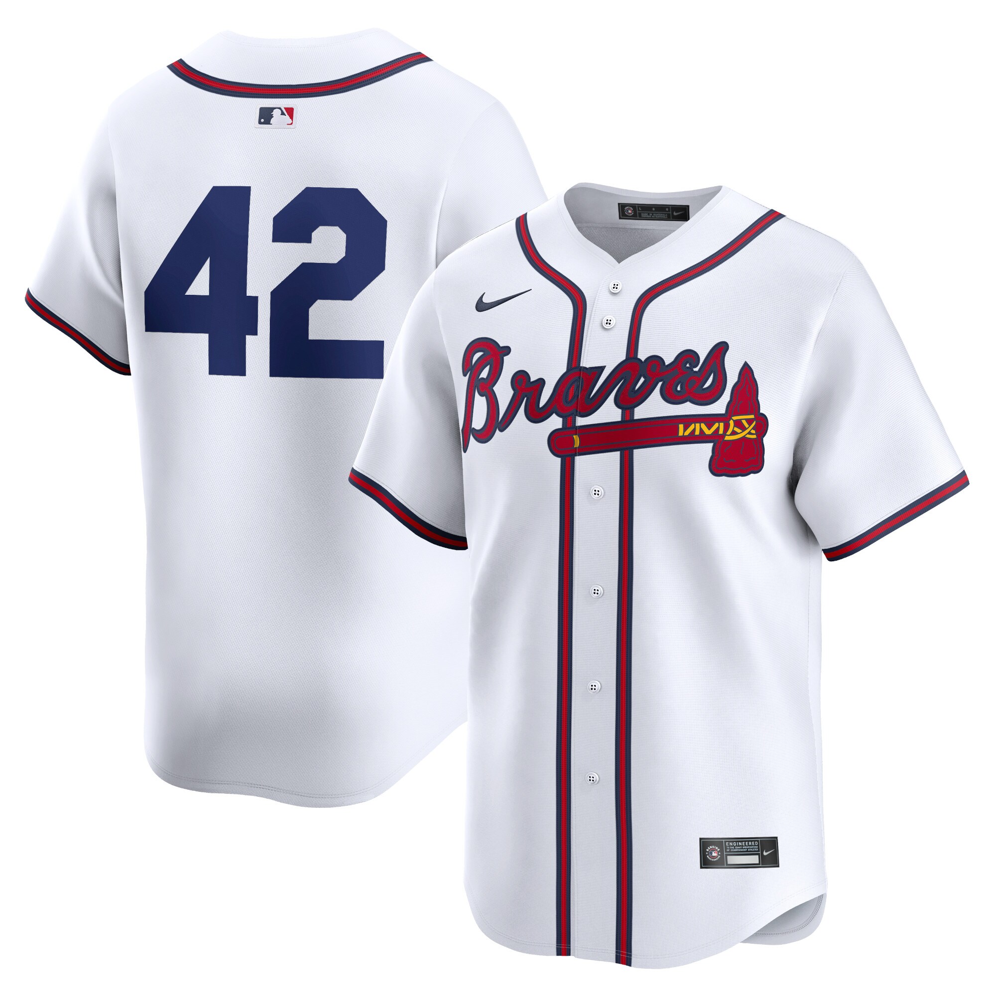 Atlanta Braves  2024 Jackie Robinson Day Home Limited Jersey\u00c2\u00a0\u00e2\u20ac\u201c White
