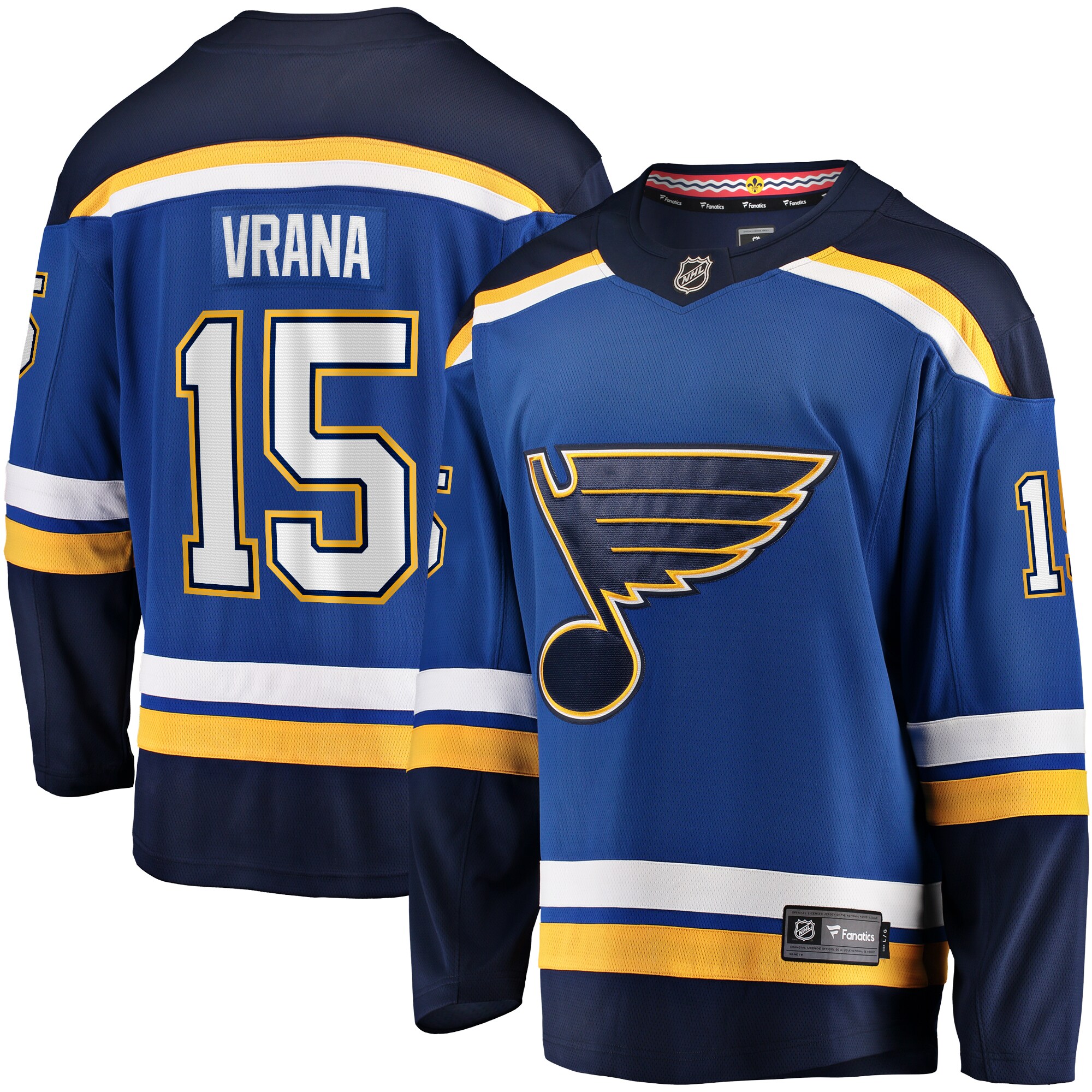 Jakub Vrana St. Louis Blues Fanatics Home Breakaway Jersey - Blue