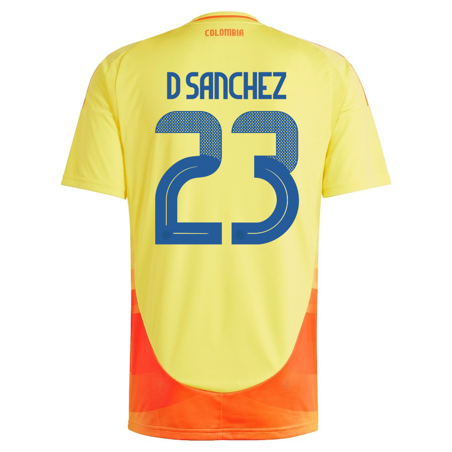 Davinson Sánchez 23 Colombia National Team 2024/25 Home Men Jersey - Yellow
