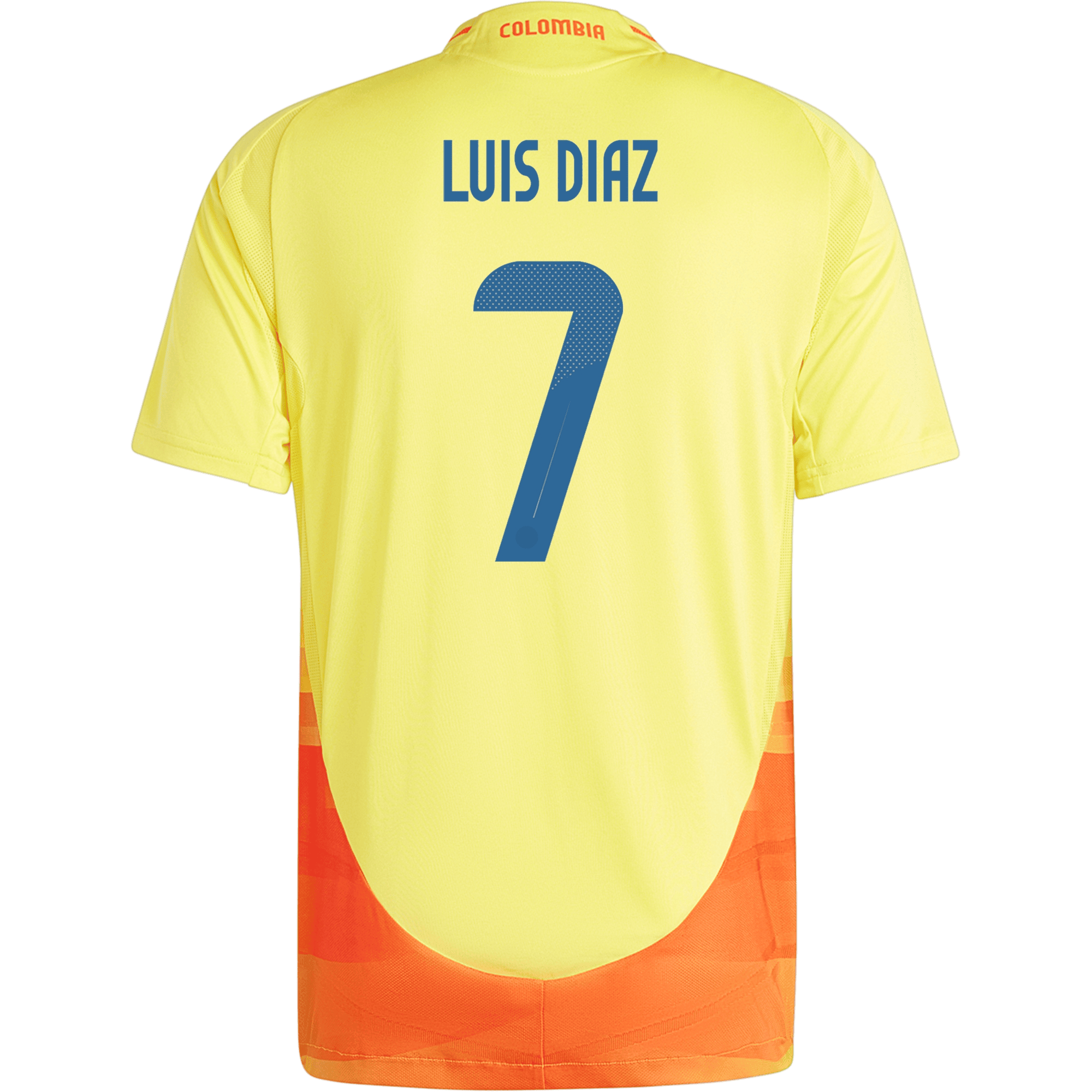 Luis Díaz 7 Colombia National Team 2024 Home Men Jersey - Yellow