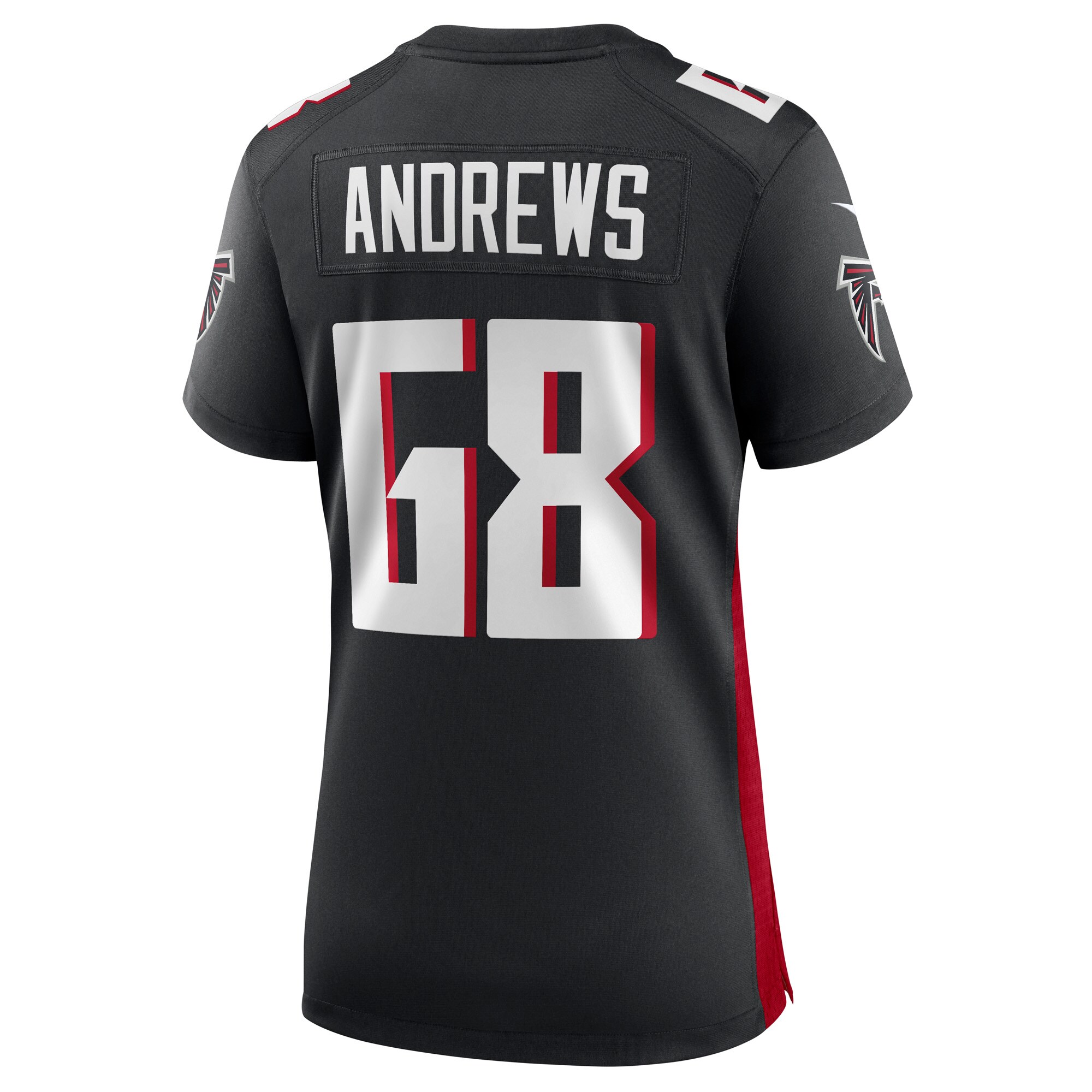Josh Andrews Atlanta Falcons  Women's Game Player Jersey - Black