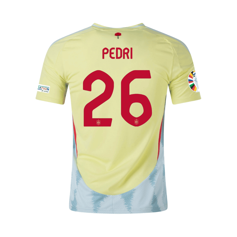 Pedri 26 Spain National Team 2024 Away Men Jersey - Yellow
