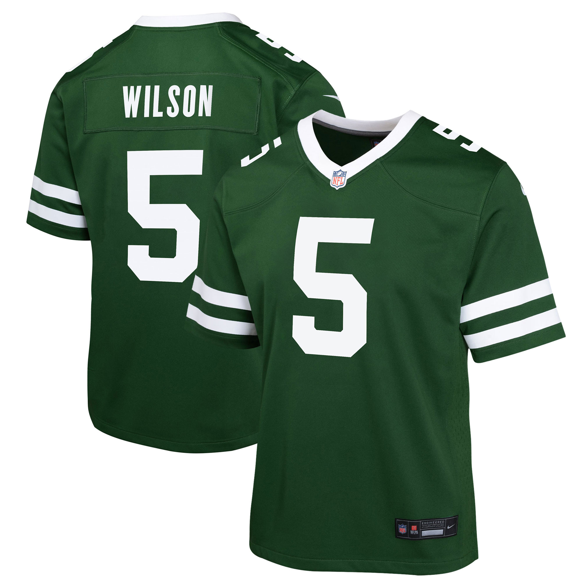 Garrett Wilson New York Jets  Youth Game Jersey - Legacy Green