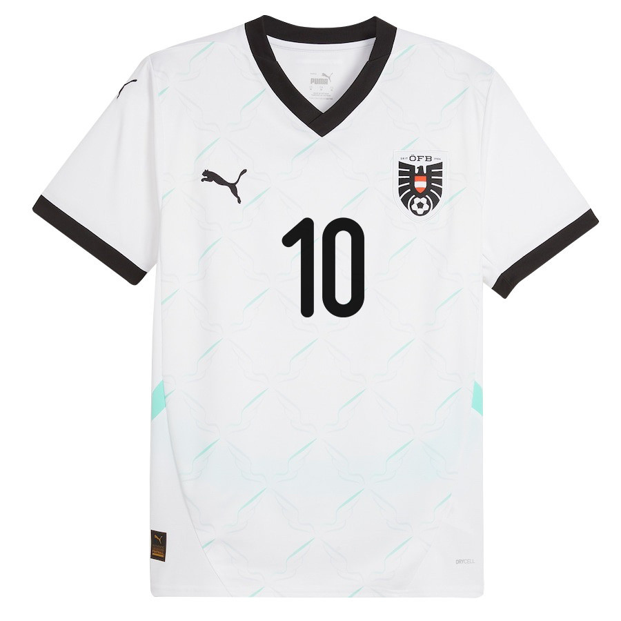 Florian Grillitsch 10 Austria National Team 2024/25 Away Men Jersey - White