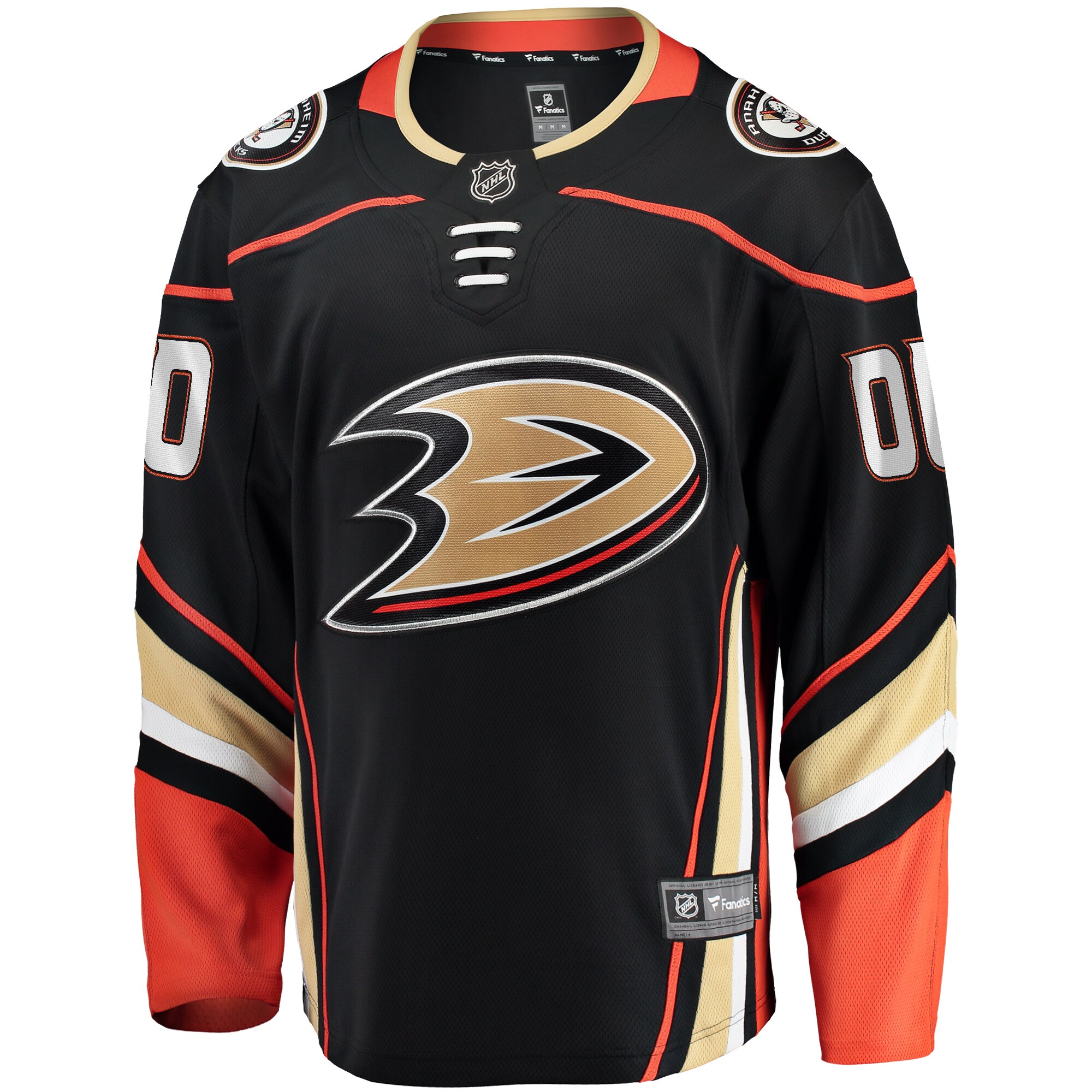 Anaheim Ducks Fanatics Home Breakaway Custom Jersey - Black