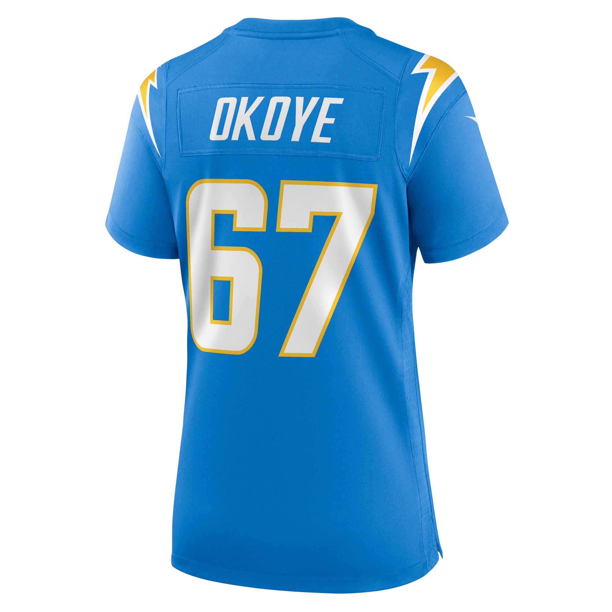 CJ Okoye Los Angeles Chargers  Women's Team Game Jersey -  Powder Blue