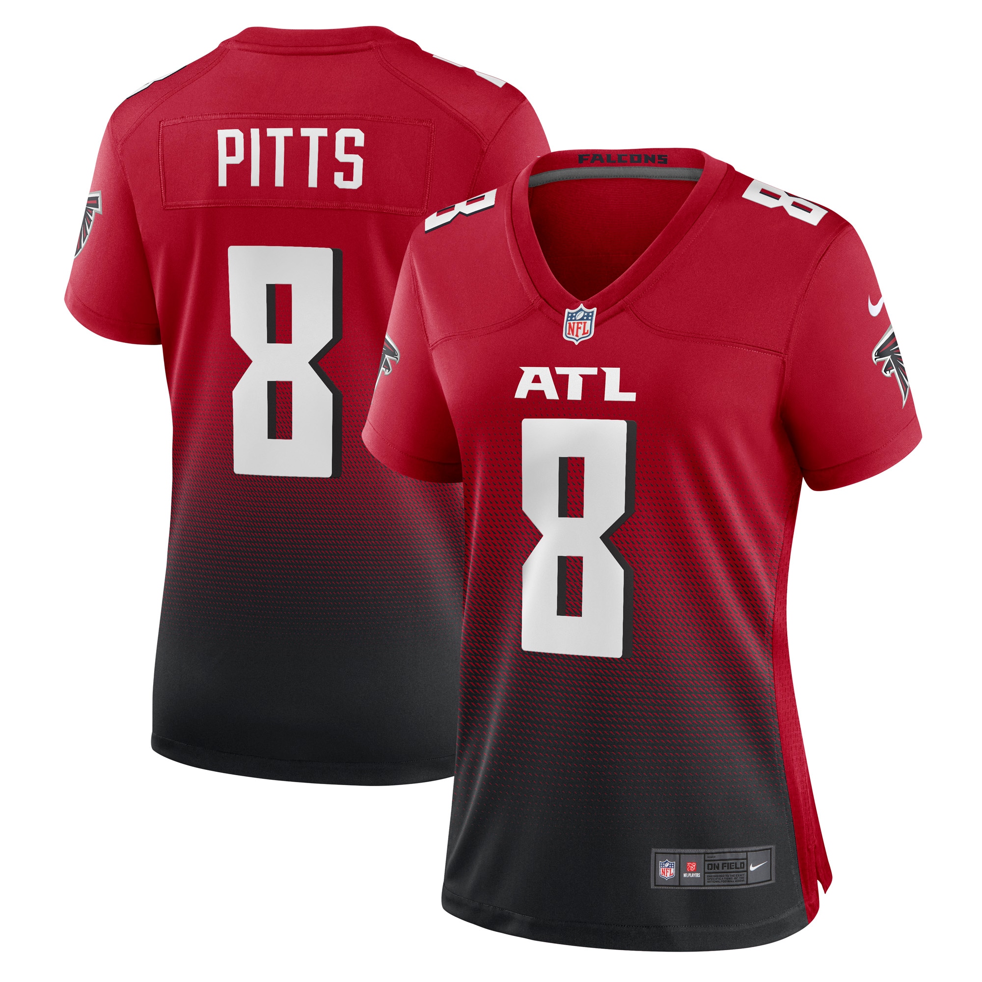 Kyle Pitts Atlanta Falcons  Women's Alternate Game Jersey - Red