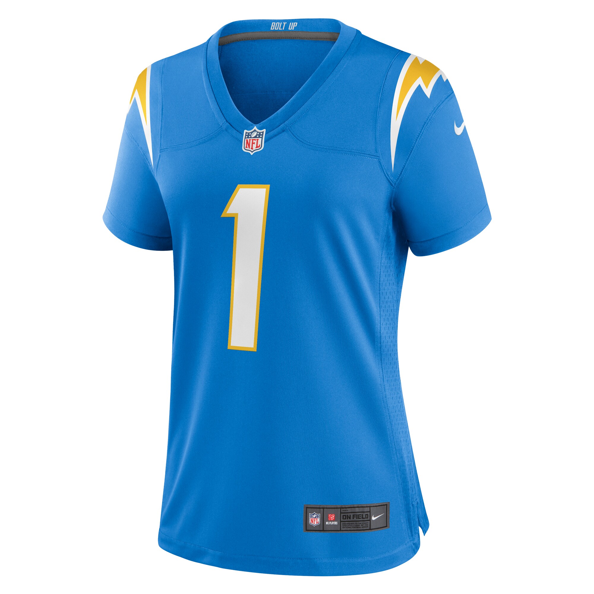 Number 1 Mom Los Angeles Chargers  Women's Game Jersey - Powder Blue
