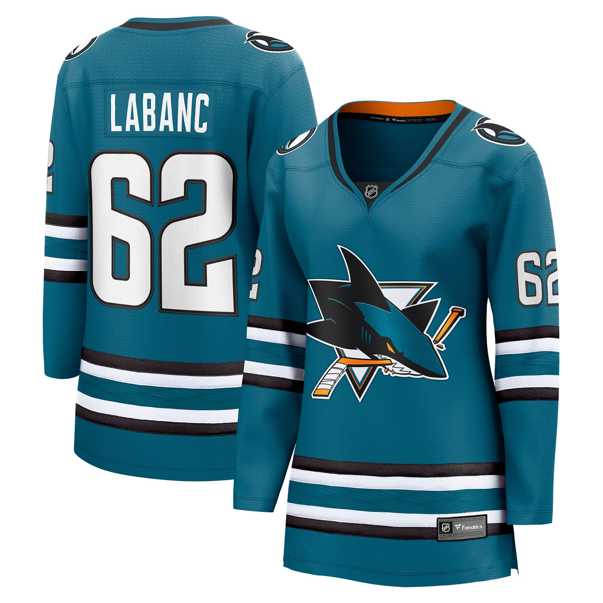 Kevin Labanc San Jose Sharks Fanatics Women's Home Breakaway Player Jersey - Teal