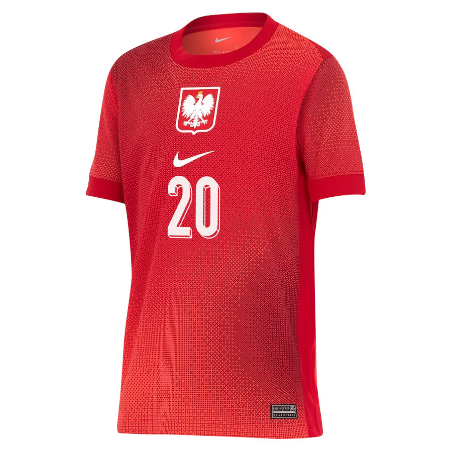 Sebastian Szymanski 20 Poland National Team 2024/25 Away YOUTH Jersey - Red