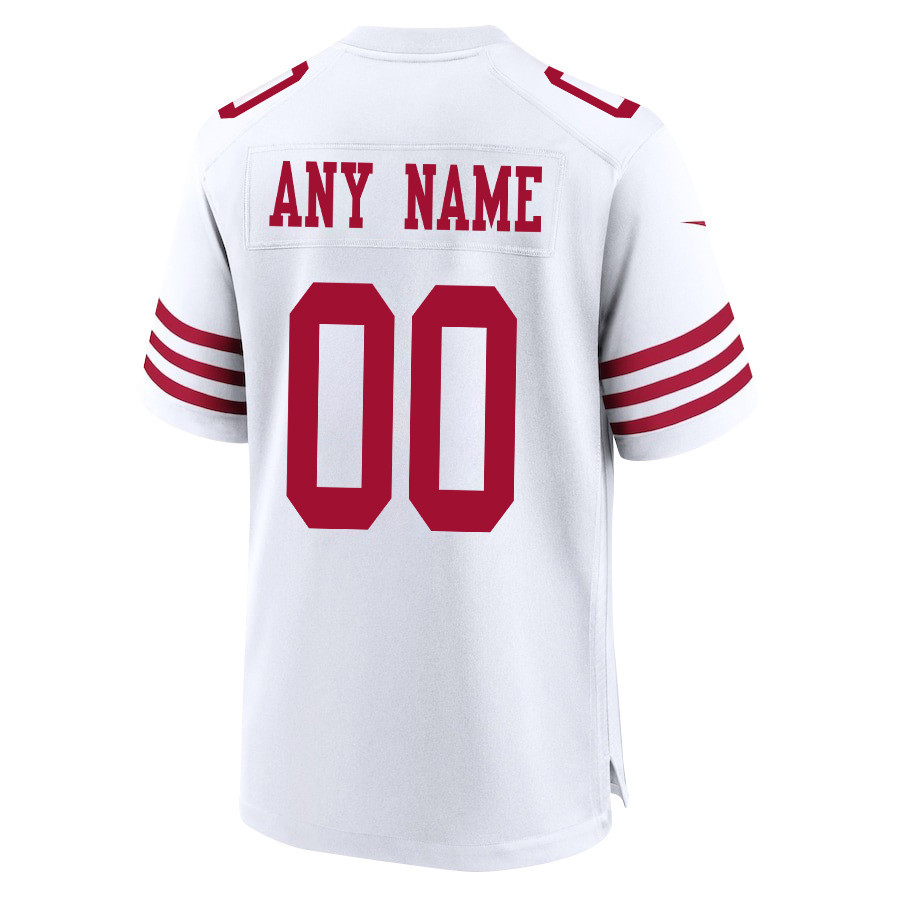 San Francisco 49ers Super Bowl LVIII Patch Game Men Custom Jersey - White