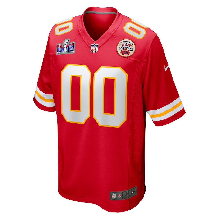 Kansas City Chiefs Super Bowl LVIII Patch Fashion Game Custom Jersey - Red