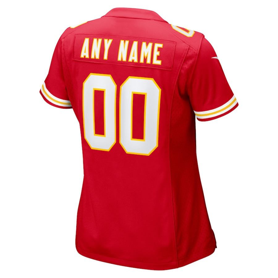 Kansas City Chiefs Super Bowl LVIII Patch Fashion Game Women Custom Jersey - Red
