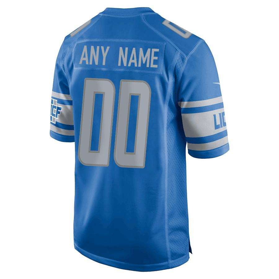 Detroit Lions vs. Kansas City Chiefs Super Bowl LVIII Matchup Game Custom Men Jersey - Blue