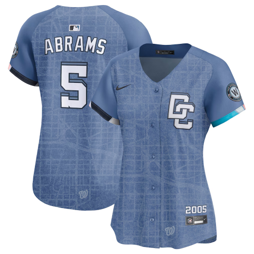 Women's Washington Nationals CJ Abrams Blue 2025 City Connect Limited Jersey