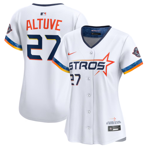 Women's Houston Astros Jose Altuve White 2025 City Connect Limited Player Jersey