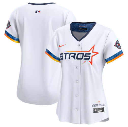 Women's Houston Astros White 2025 City Connect Limited Custom Jersey