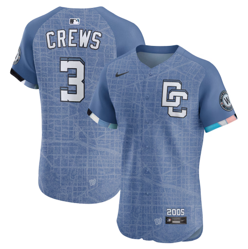 Washington Nationals Dylan Crews Blue 2025 City Connect Jersey