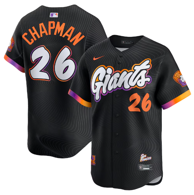 San Francisco Giants Matt Chapman Nike Anthracite 2025 City Connect Limited Jersey
