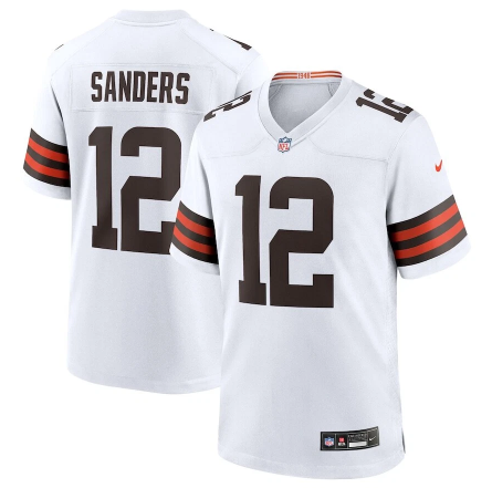 Cleveland Browns Shedeur Sanders 2025  Draft 2nd Alternate Game White Jersey