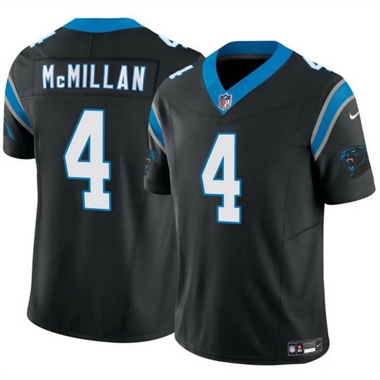 Carolina Panthers 4 Tetairoa McMillan Black 2025 Draft F U S E Vapor Limited Stitched Football Jersey