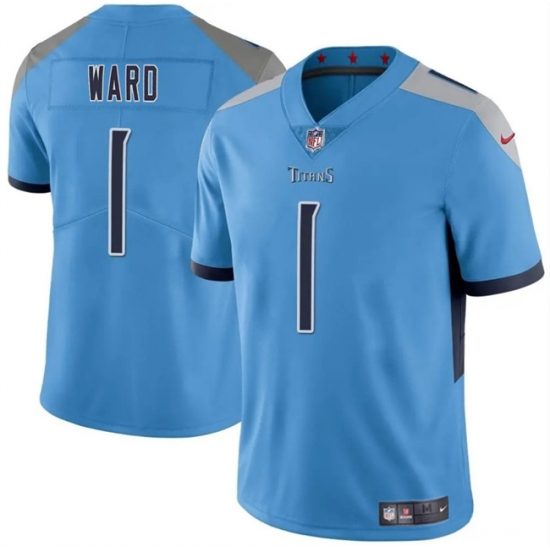 Tennessee Titans 1 Cameron Ward Blue 2025 Draft Vapor Untouchable Stitched Football Jersey