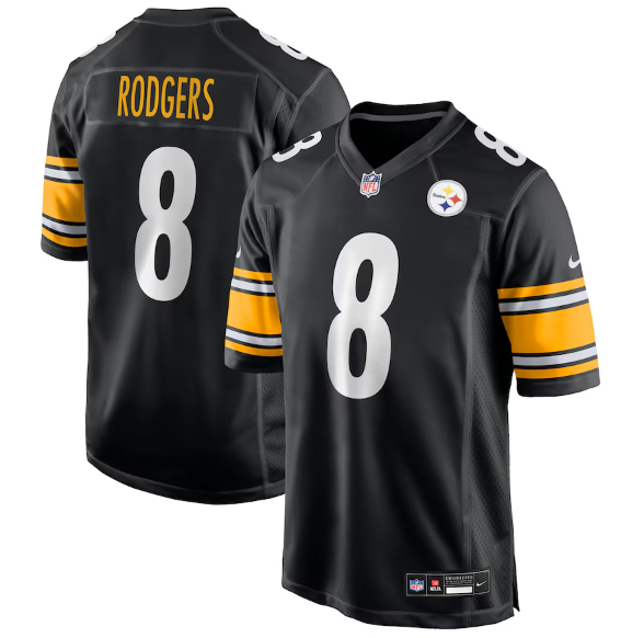 Pittsburgh Steelers Aaron Rodgers Black Jersey