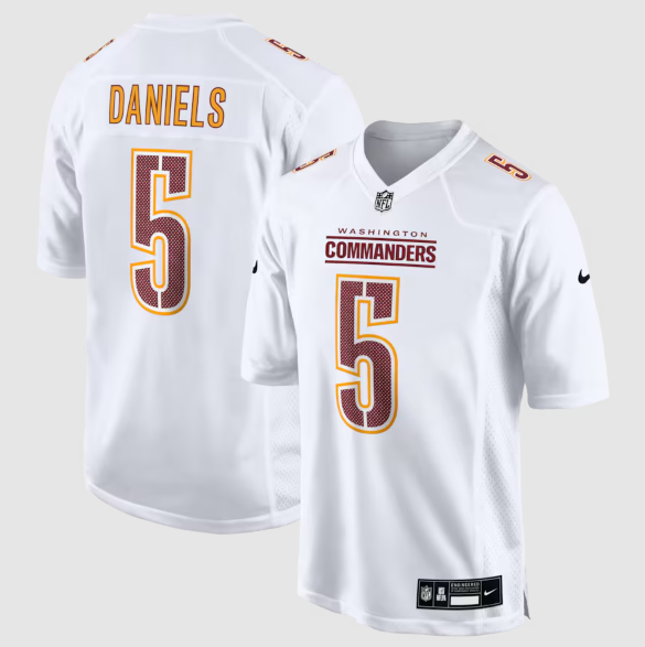 Washington Commanders Jayden Daniels Tundra White Fashion Jersey