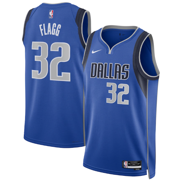 Unisex Dallas Mavericks Cooper Flagg Blue 2025 Draft First Round Pick Swingman Jersey - Icon Edition