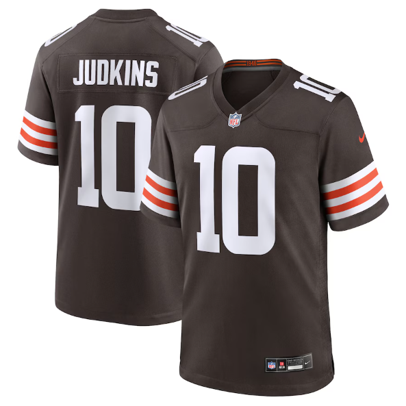 Men's Youth Women's Cleveland Browns Quinshon Judkins Brown 2025 Draft Game Jersey