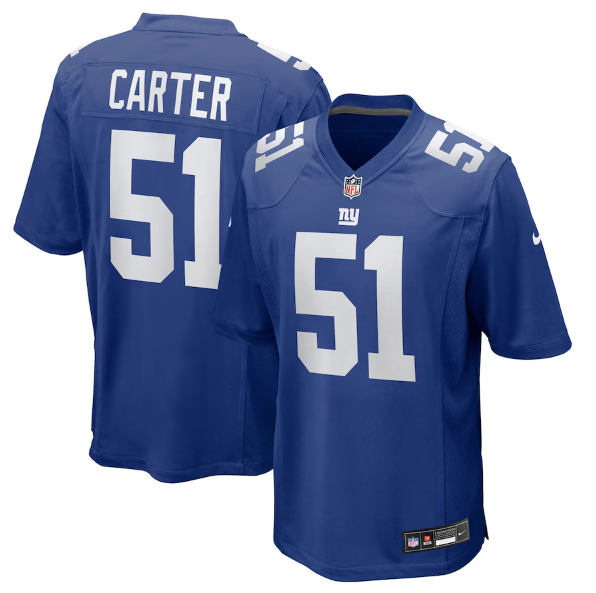 Men's Youth Women's New York Giants Abdul Carter Royal 2025 Draft First Round Pick Game Jersey