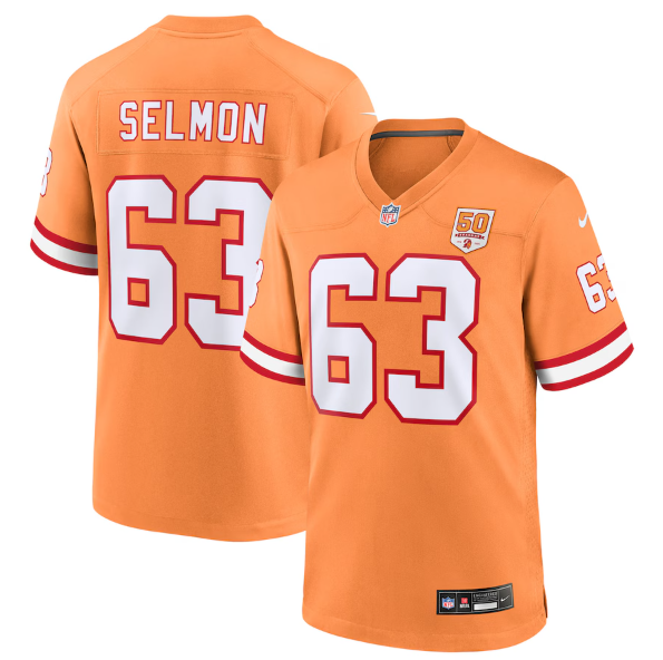Men's Youth women's Tampa Bay Buccaneers Lee Roy Selmon Creamsicle 50th Season Game Jersey