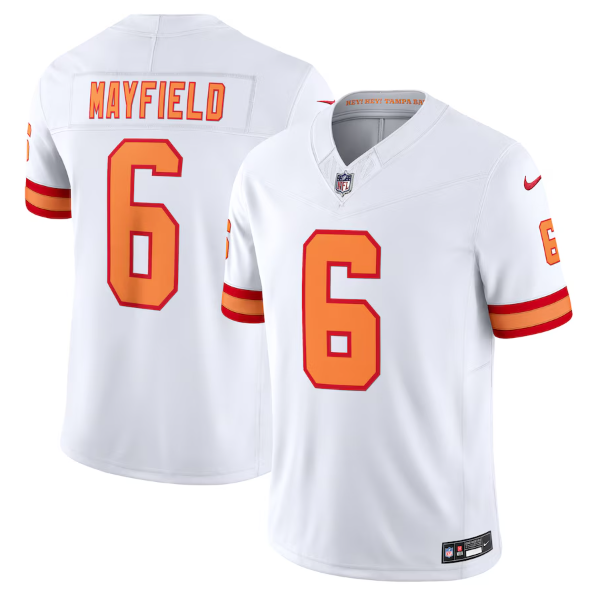 Men's Youth women's '76 Tampa Bay Buccaneers Baker Mayfield White Vapor F.U.S.E. Player Limited Jersey
