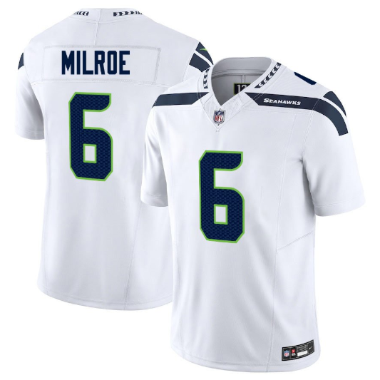 Men's Youth Women's Seattle Seahawks Jalen Milroe White 2025 Draft Game Jersey