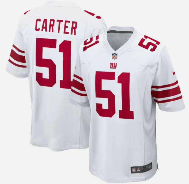 Men's Youth Women's New York Giants Abdul Carter White 2025 Draft First Round Pick Game Jersey