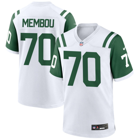 Men's Youth Women's New York Jets Armand Membou White 2025 Draft First Round Pick Game Jersey
